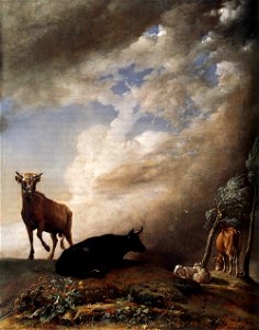 Paulus Potter - Cattle and Sheep in a Stormy Landscape - WGA18200