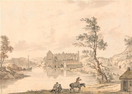 Paul Sandby - Askeaton Abbey near Limerick, Ireland on the River Deel - Google Art Project