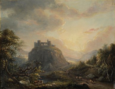 Paul Sandby - Landscape with a Castle - Google Art Project