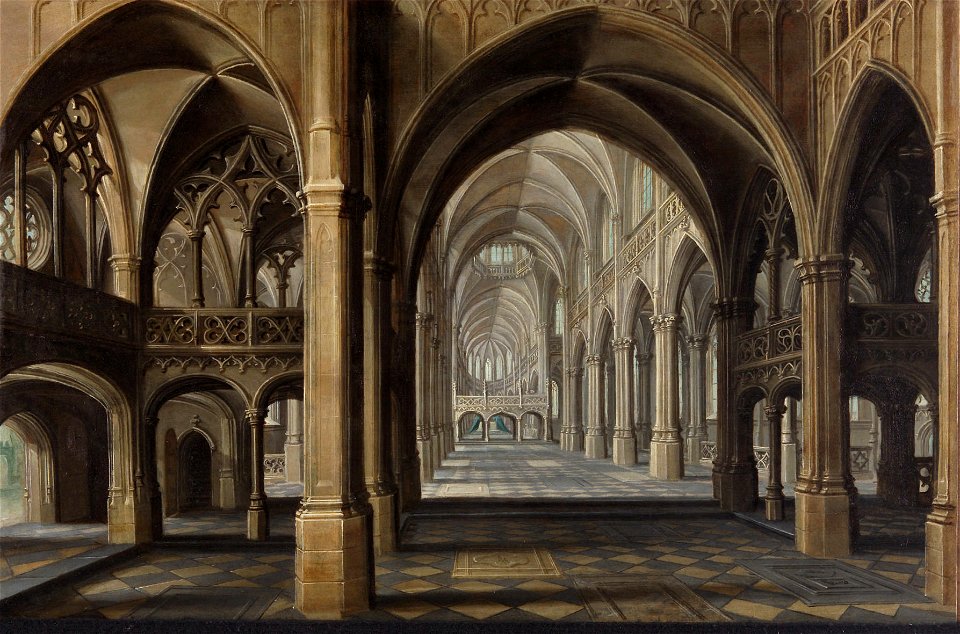 Paul Vredeman de Vries - Inneres einer gotischen Kirche - GG 1055 - Kunsthistorisches Museum