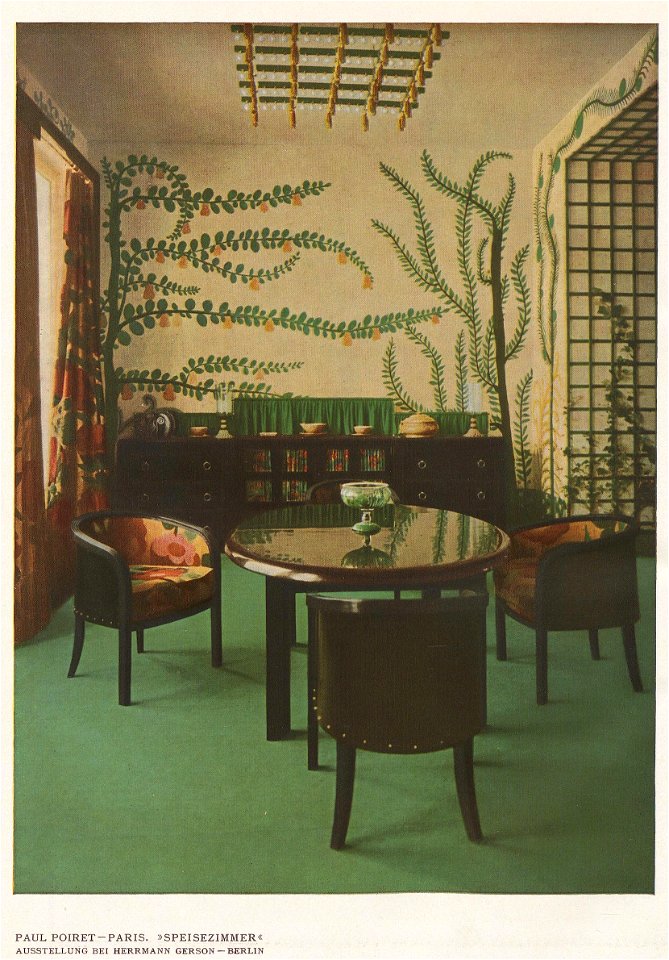 Paul Poiret - Speisezimmer. Ausstellung bei Herrmann Gerson, Berlin, 1913