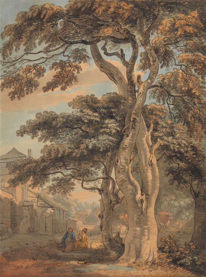 Paul Sandby - Couple in a Farmyard - Google Art Project