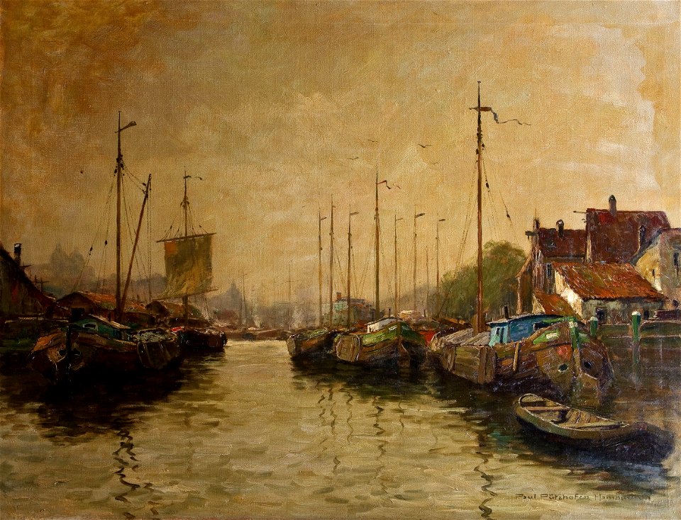 Paul Pützhofen-Hambüchen Hafenszenerie
