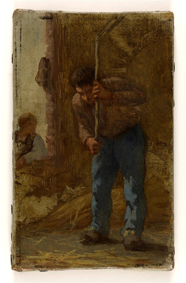 Paul-Albert Baudouin - Histoire du blé , Le Battage , Esquisse pour l'école de la rue Dombasle, 15ème arrondissement de Paris - PPP3819 - Musée des Beaux-Arts de la ville de Paris