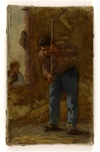Paul-Albert Baudouin - Histoire du blé , Le Battage , Esquisse pour l'école de la rue Dombasle, 15ème arrondissement de Paris - PPP3819 - Musée des Beaux-Arts de la ville de Paris