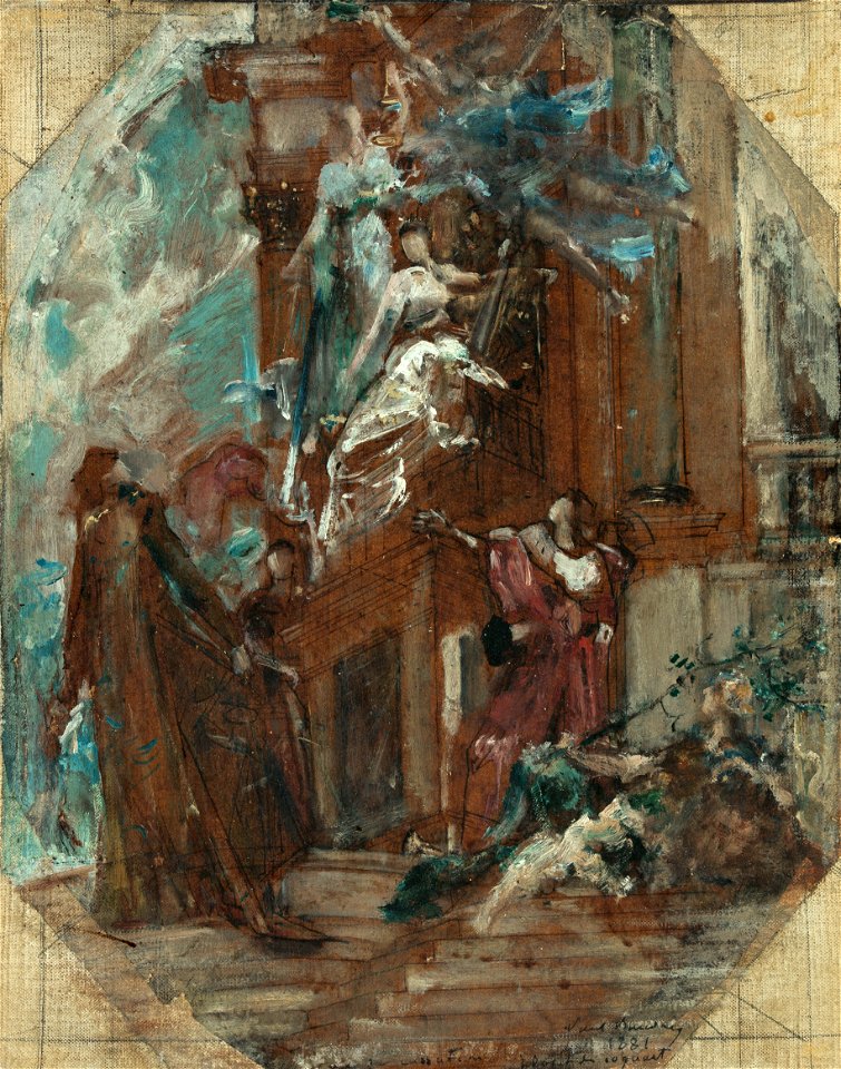 Paul-Aimé-Jacques Baudry - Esquisse pour la salle des Audiences de la Cour de Cassation de Paris , Glorification de la Loi - PDUT1401 - Musée des Beaux-Arts de la ville de Paris
