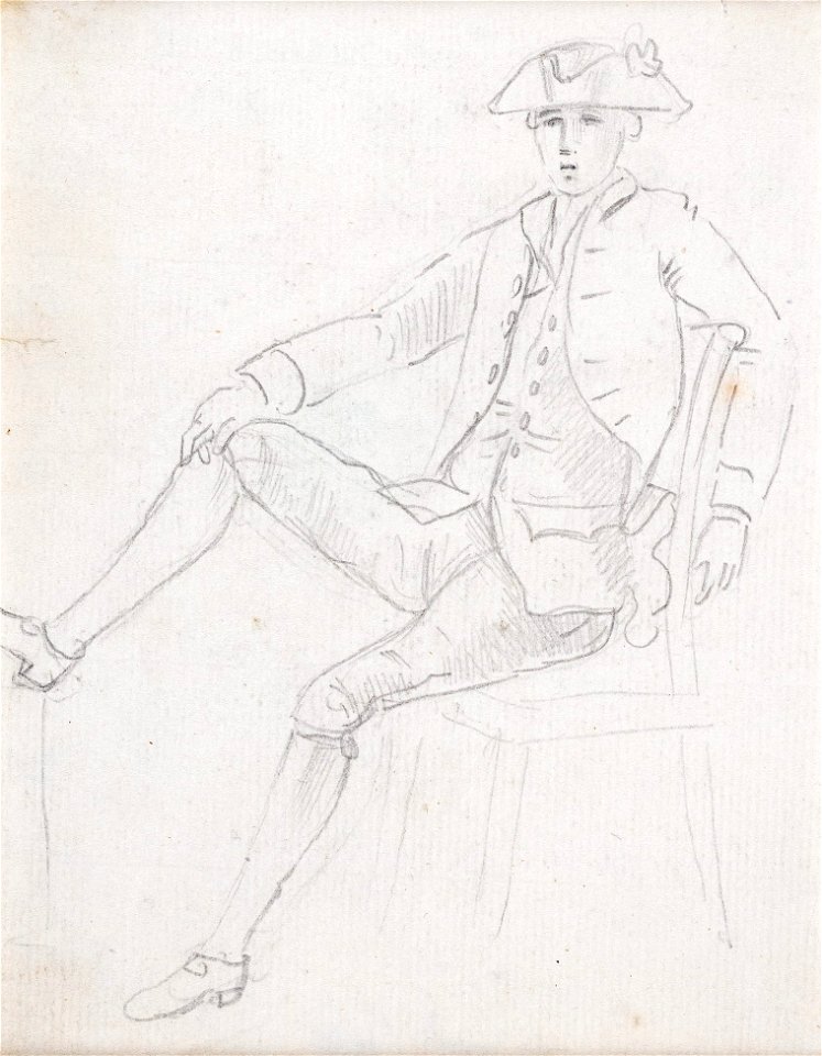 Paul Sandby (circle of) - Sandby-Circle-of-95689 - Study of a seated young man