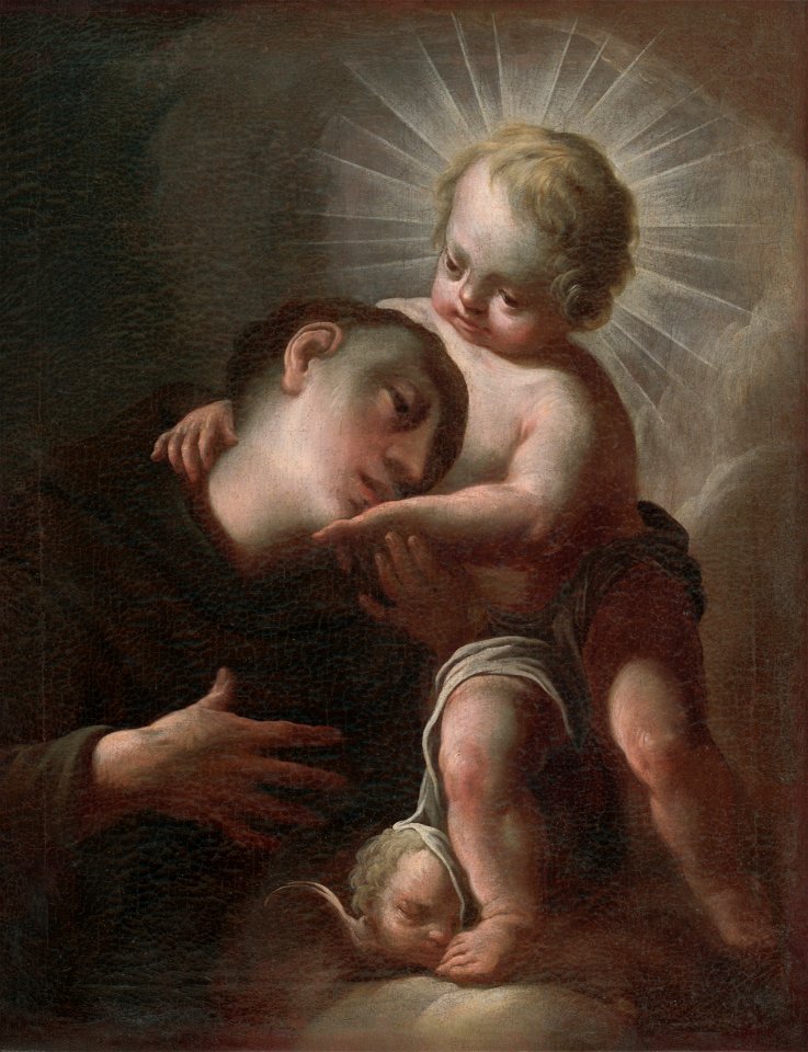 Paul Troger - Svätý Antonín Paduanský s Ježiškom - M 143 - Ernest Zmeták Art Gallery