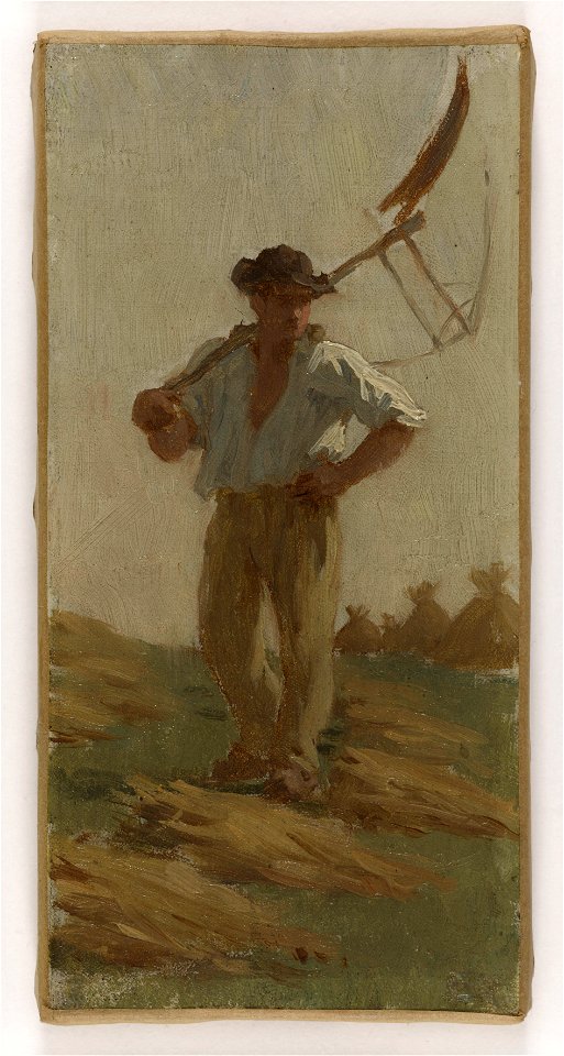Paul-Albert Baudouin - Histoire du blé , Moissonneur au repos , Esquisse pour l'école de la rue Dombasle, 15ème arrondissement de Paris - PPP3816 - Musée des Beaux-Arts de la ville de Paris