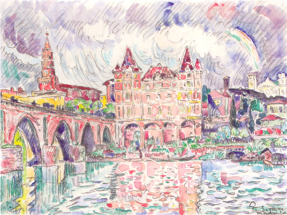 Paul Signac - Blick auf Montauban bei Regen