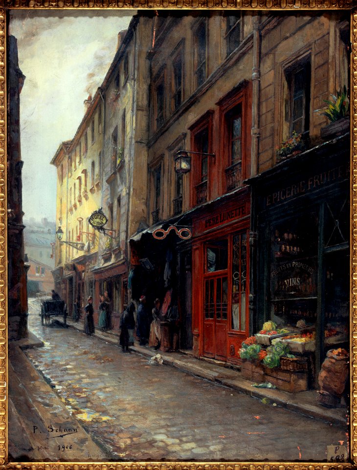 Paul Schaan - Le Cabaret du Père Lunette, rue des Anglais - P593 - Musée Carnavalet