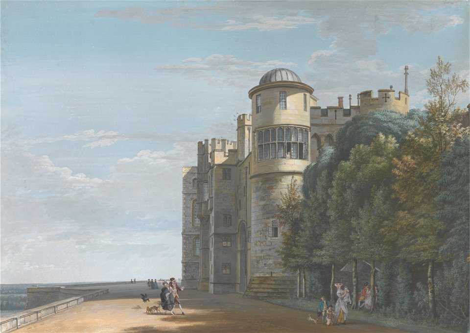 Paul Sandby - The North Terrace, Looking East - Google Art Project