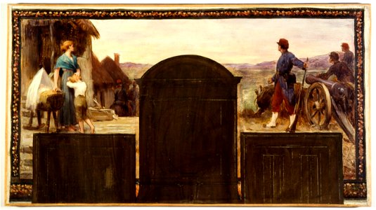 Paul-Albert Baudouin - Esquisse pour la mairie de Saint-Maur-des-Fossés , Maternité et Patrie - La défense de la Patrie - PPP3825 - Musée des Beaux-Arts de la ville de Paris