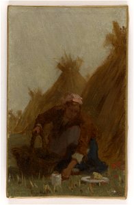 Paul-Albert Baudouin - Histoire du blé , le panier repas , Esquisse pour l'école de la rue Dombasle, 15ème arrondissement de Paris - PPP3817 - Musée des Beaux-Arts de la ville de Paris