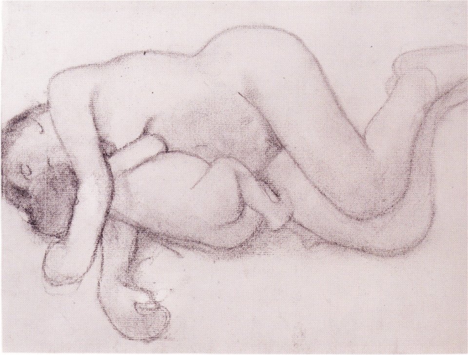 Paula Moderson-Becker - Liegende Mutter mit Kind, 1906