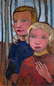 Paula Modersohn-Becker - Two Girls in Front of Birch Trees - 914-1983 - Saint Louis Art Museum