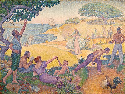 Paul Signac, 1893-95, Au temps d’harmonie, oil on canvas, 310 x 410 cm
