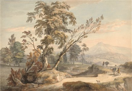 Paul Sandby - Italianate Landscape with Travellers no. 2 - Google Art Project