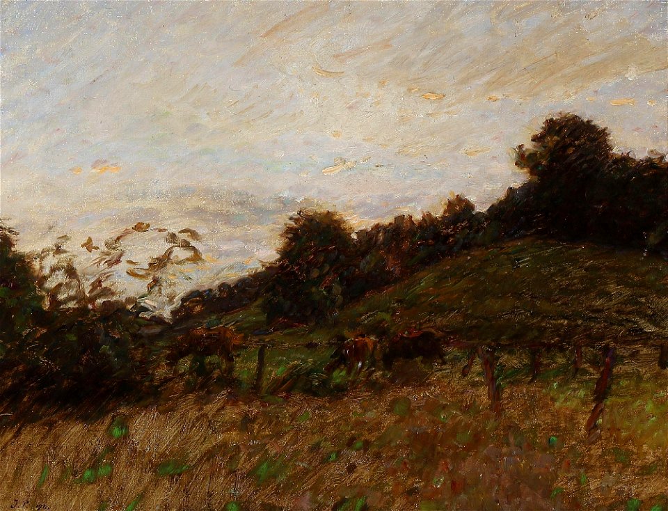 Julius Paulsen - Landscape with horses (1911)
