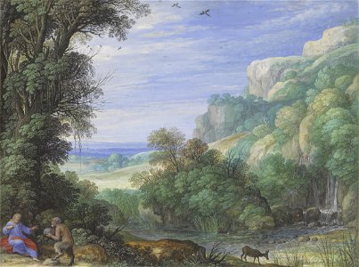 Paulus Bril - De verzoeking van Christus in de woestijn - 0050 - Rijksmuseum Twenthe