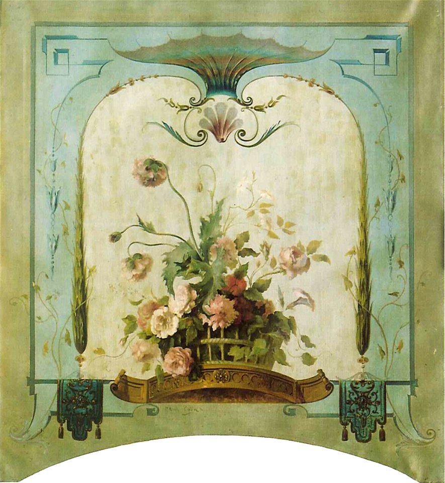 Paul-Alfred Colin - Wanddecoratie met bloemenmand - SA 38101 - Amsterdam Museum