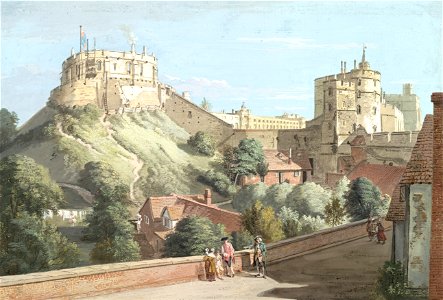 Paul Sandby - Windsor Castle- The Round Tower, Royal Court and Devil's Tower from the Black Rod - Google Art Project