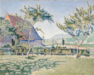 Paul Signac - Comblat-le-Château, the Meadow (Le Pré), Opus 161 - 2010.14.McD - Dallas Museum of Art. Free illustration for personal and commercial use.