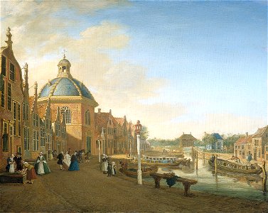 Paulus Constantijn la Fargue - De kom in de trekvaart tussen Den Haag en Leiden in Leidschendam