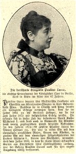 Pauline Lucca gestorben, 1908