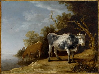 Paulus Potter - Two Cows beside a Stream