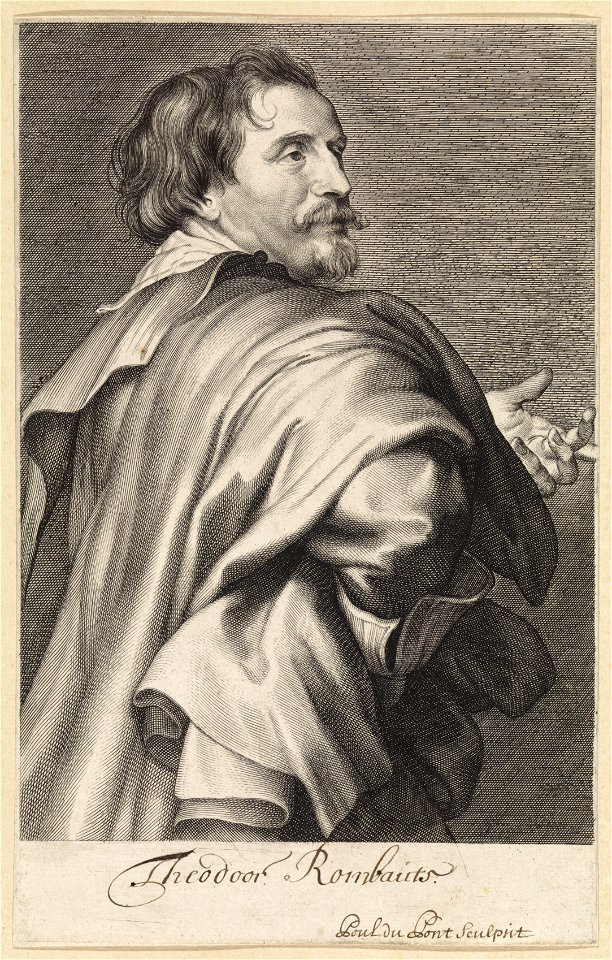 Paulus Pontius - Portrait of Theodoor Rombouts