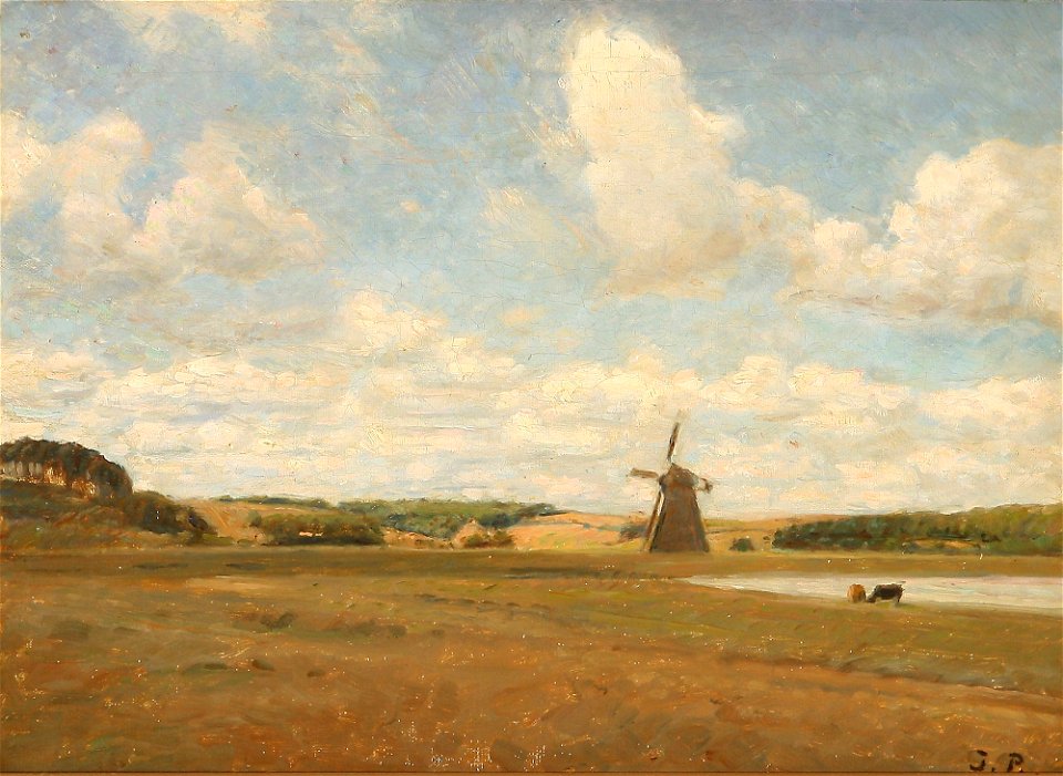 Julius Paulsen - Landscape with a mill
