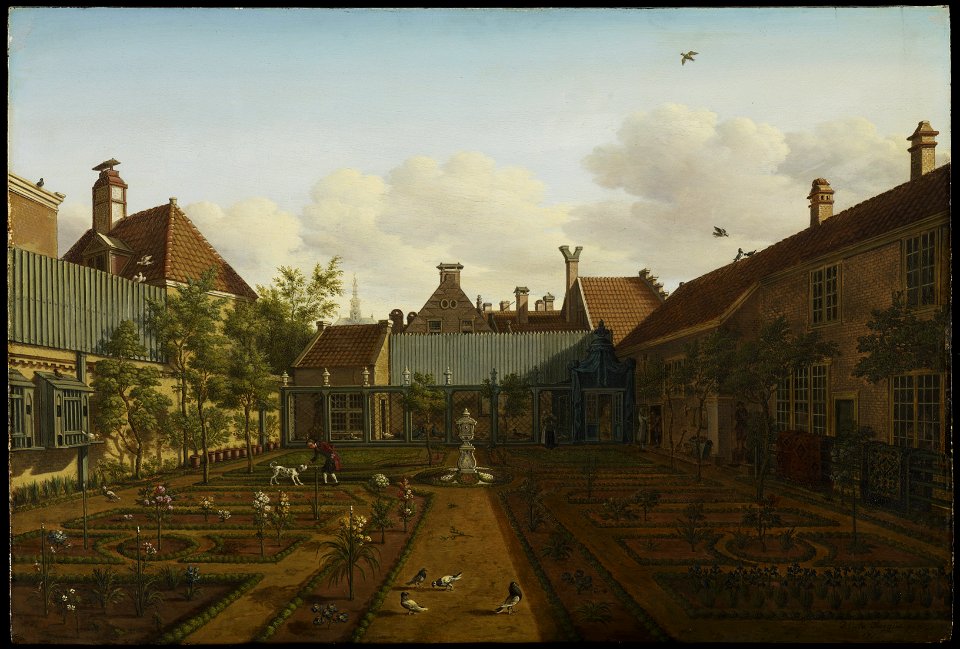 Paulus Constantijn la Fargue - View of a Town House Garden in The Hague - 73.11.1 - Minneapolis Institute of Arts