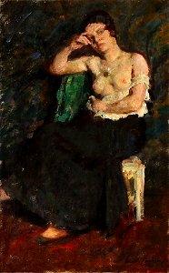 Julius Paulsen - A semi nude female (1916)