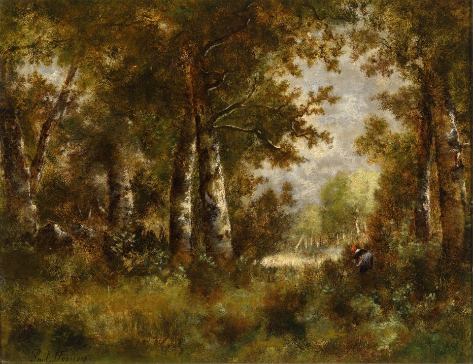 Paul Vernon Holzsammlerin im Wald