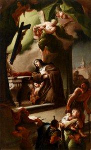 Paul Troger Vision der heiligen Elisabeth Entwurfsskizze