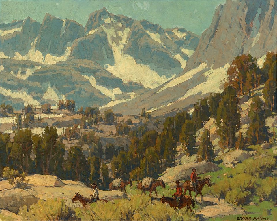 The Pack Train, Sierra Grande by Edgar Alwin Payne