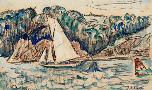 Paul signac voilier naviguant sur le trieux115424)
