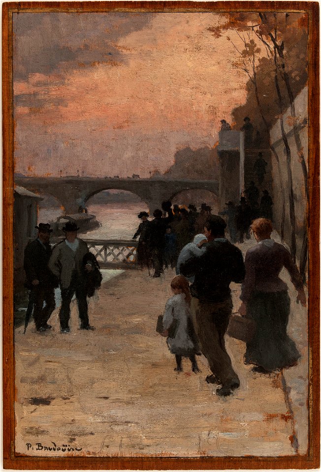 Paul-Albert Baudouin - Esquisse pour l'Hôtel de Ville de Paris , Le soir à Paris. - PPP3834 - Musée des Beaux-Arts de la ville de Paris