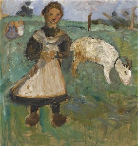 Paula Modersohn-Becker Mädchen mit Ziege c1902