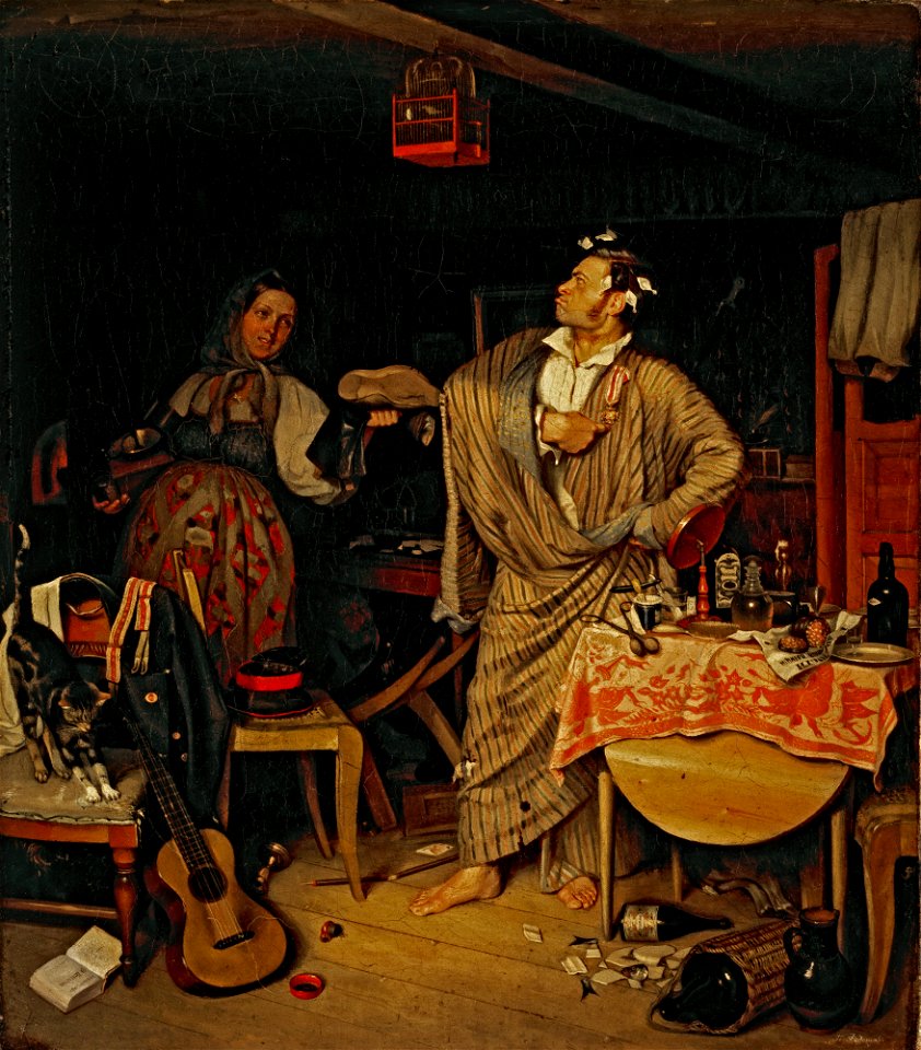 Pavel Fedotov - The fresh cavalier - Google Art Project