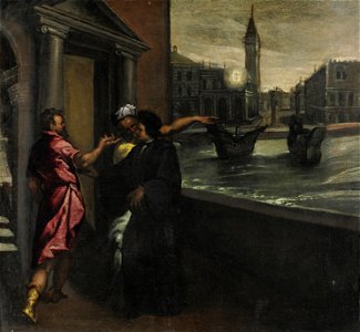 Pauwels Franck - Venetian scene, the Piazza San Marco in the background