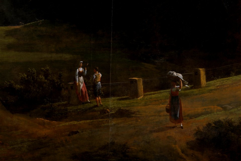 Paysage d'Italie, détail des lavandières (phbw12 0223)