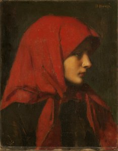 Paysanne (Femme capuchon rouge) - Jean-Jacques Henner