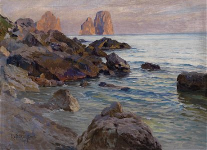 Paul von Spaun Farglioni-Felsen bei Capri 1925