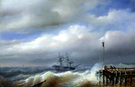 Paul-Jean Clays - Mer agitée en cas de tempête