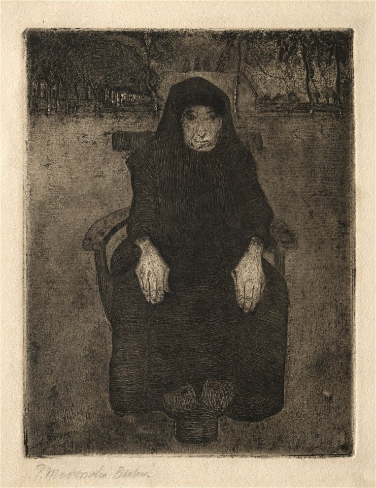 Paula Modersohn-Becker (German, 1876-1907) - Seated Old Woman - 1990.126 - Cleveland Museum of Art