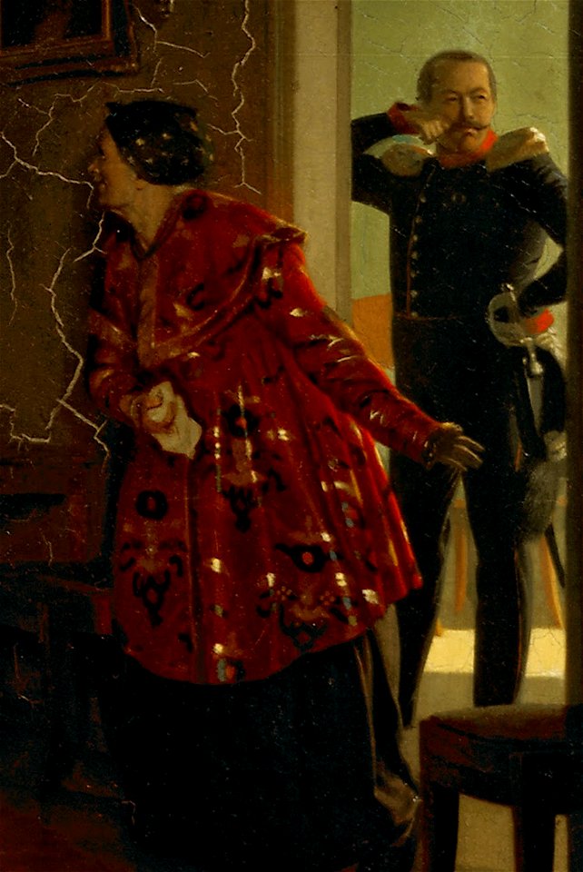 Pavel Fedotov - Сватовство майора - Google Art Project detail1