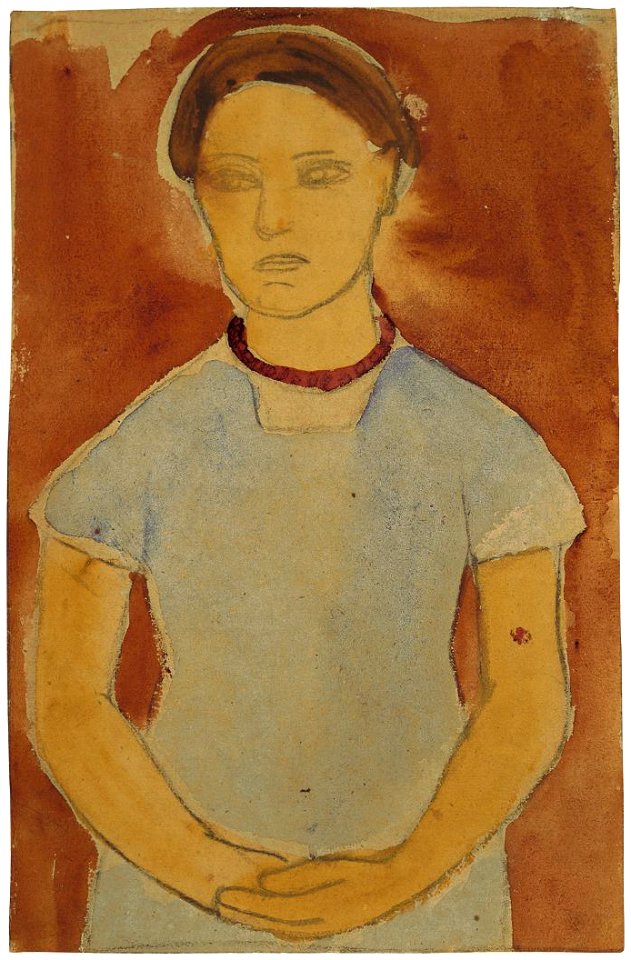 Paula Modersohn-Becker Studie Lee Hoetger vor Blumengrund