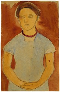 Paula Modersohn-Becker Studie Lee Hoetger vor Blumengrund